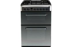 Indesit KDP60SES Dual Fuel Cooker - Silver